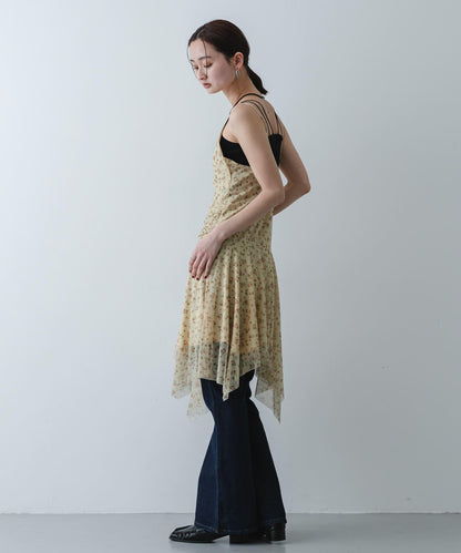 小花圖案 自然風 吊帶連衣裙
