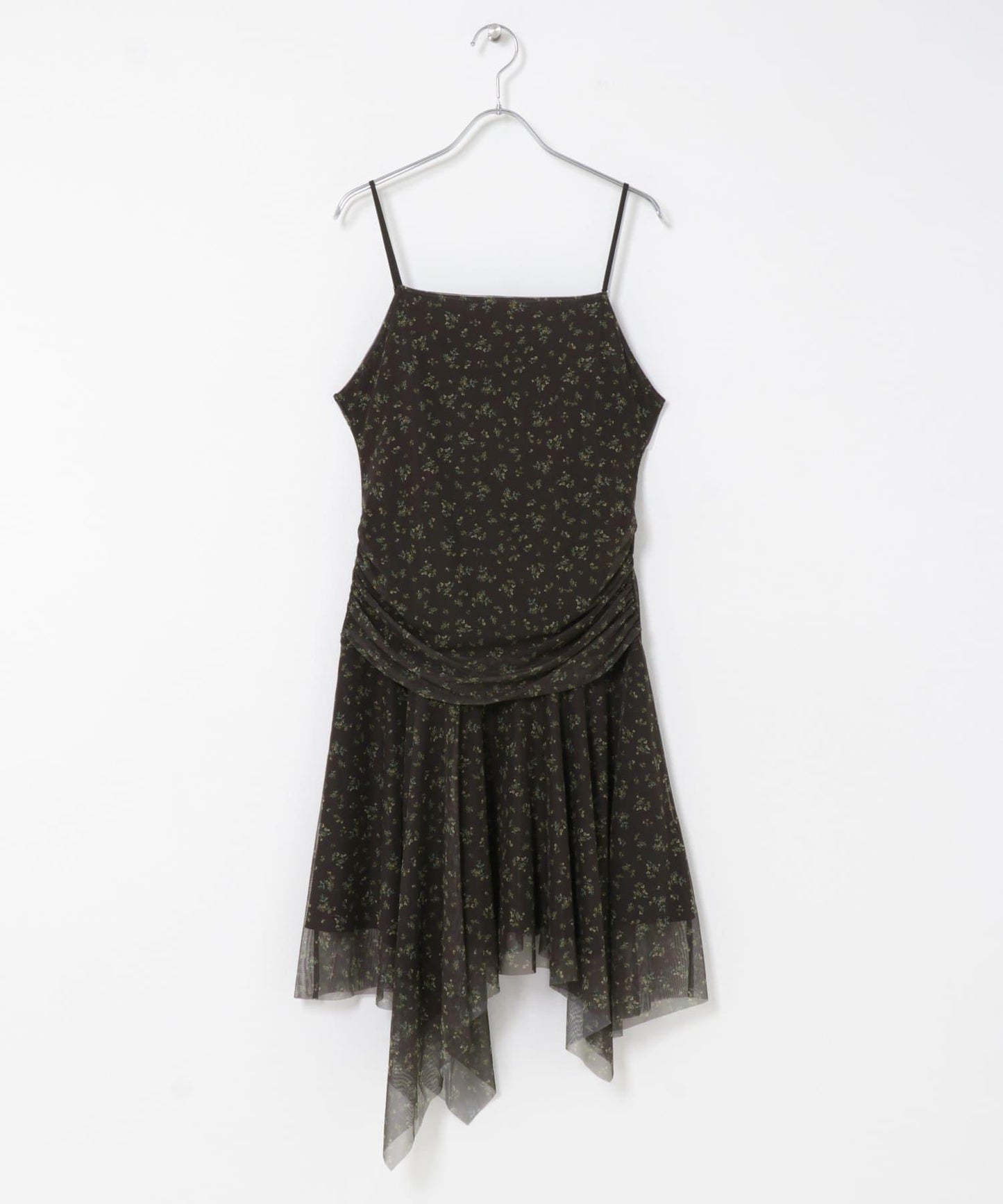 小花圖案 自然風 吊帶連衣裙