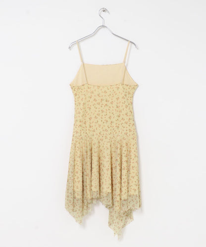 小花圖案 自然風 吊帶連衣裙