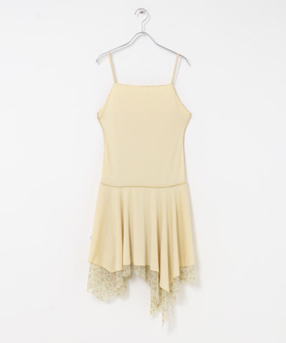 小花圖案 自然風 吊帶連衣裙