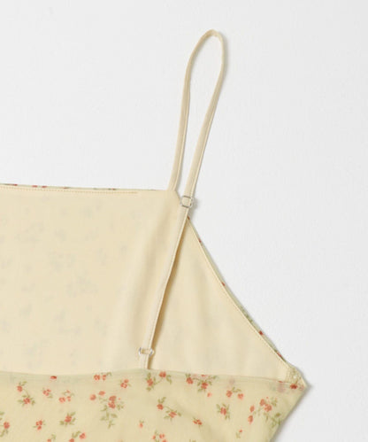 小花圖案 自然風 吊帶連衣裙