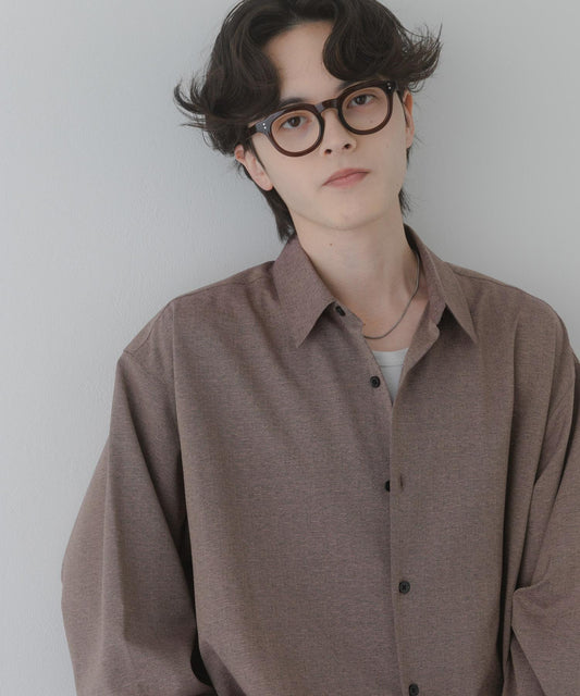 彩色粗節紋 標準領設計 襯衫