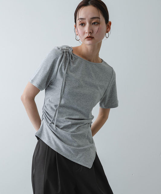 不對稱設計短袖T恤