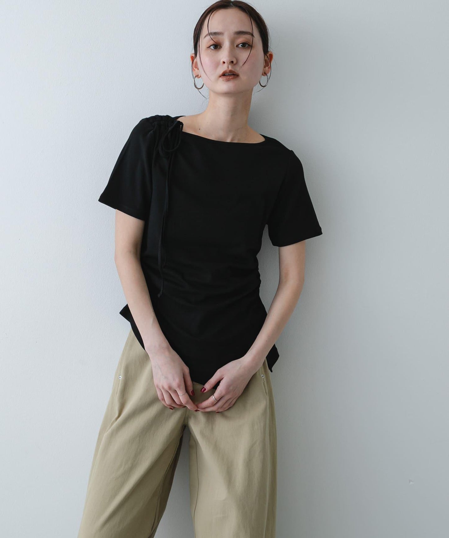 不對稱設計短袖T恤
