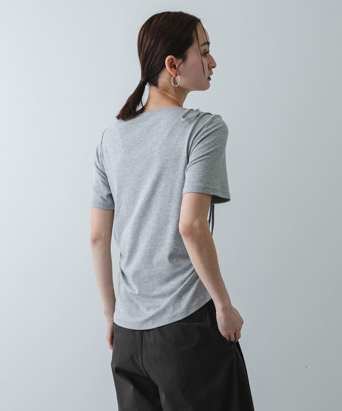 不對稱設計短袖T恤