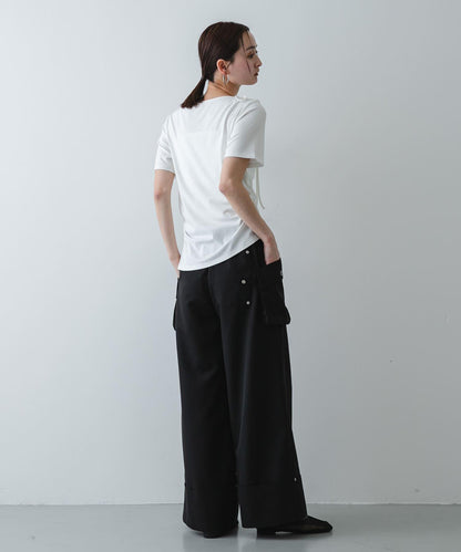 不對稱設計短袖T恤