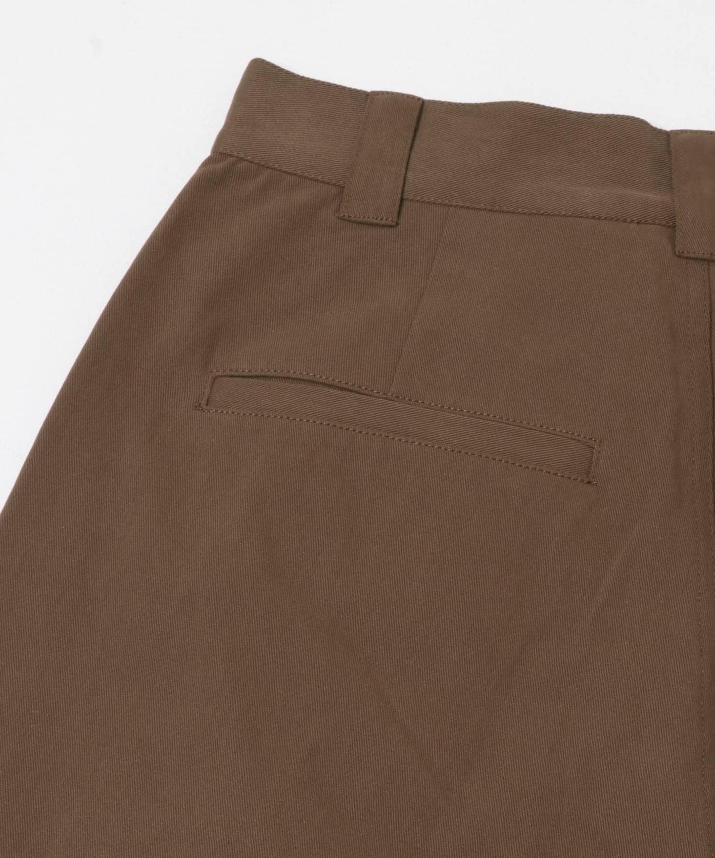 棉斜紋 褶飾 闊腿 褲子