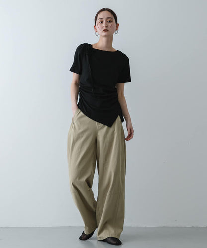 不對稱設計短袖T恤