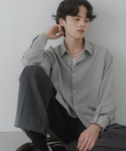 彩色粗節紋 標準領設計 襯衫