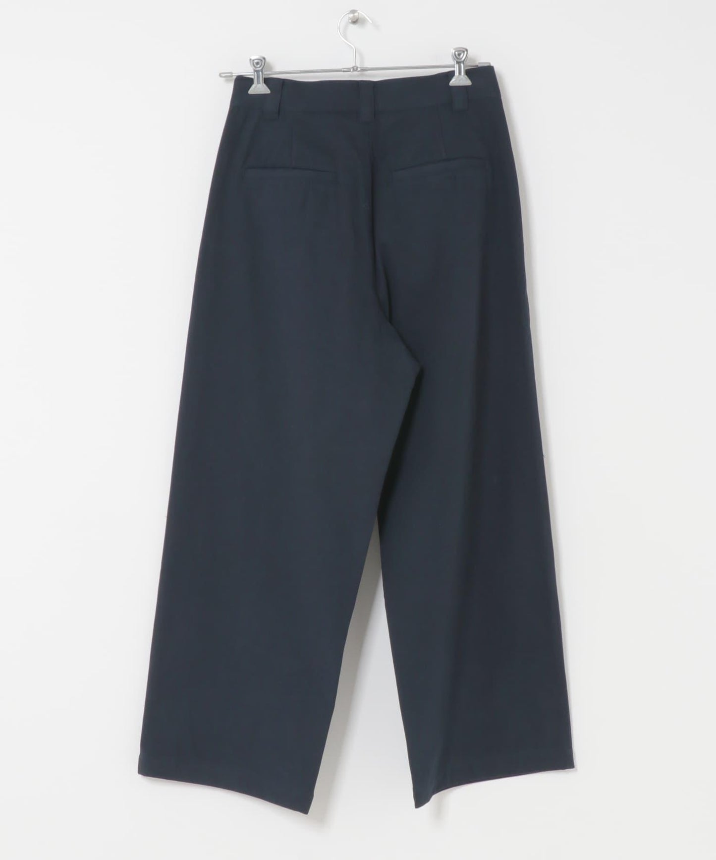 棉斜紋 褶飾 闊腿 褲子