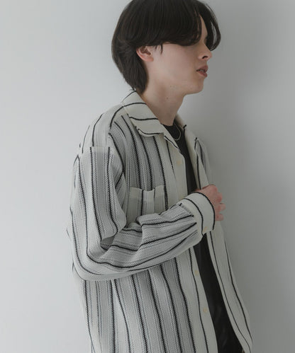 雙口袋 開領 蕾絲 襯衫