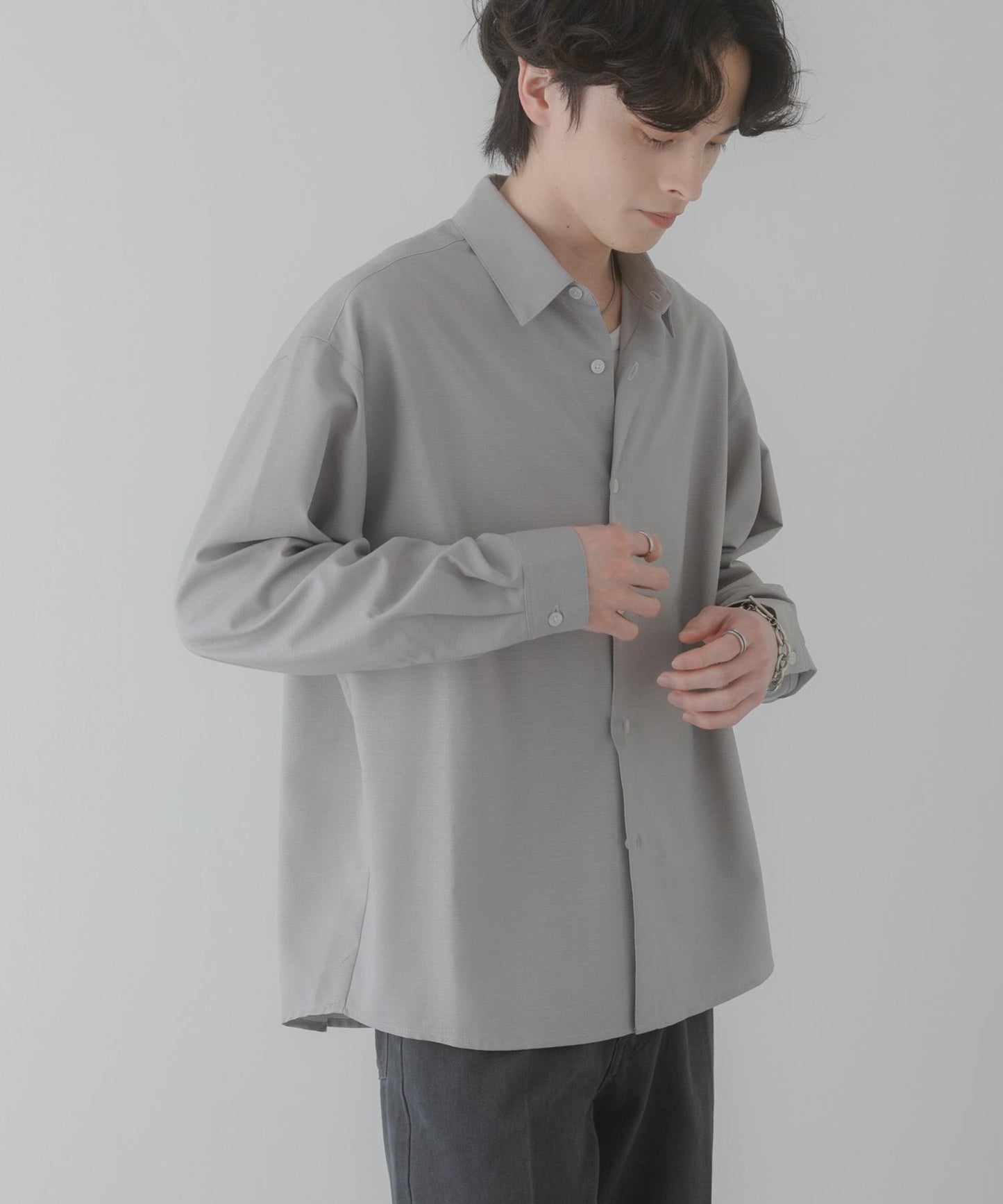 彩色粗節紋 標準領設計 襯衫