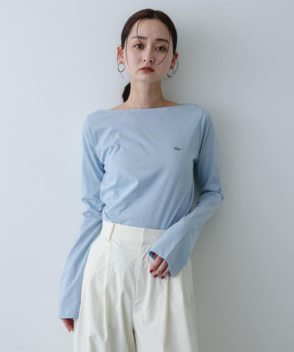 直筒版型 船領 透膚面料 T恤