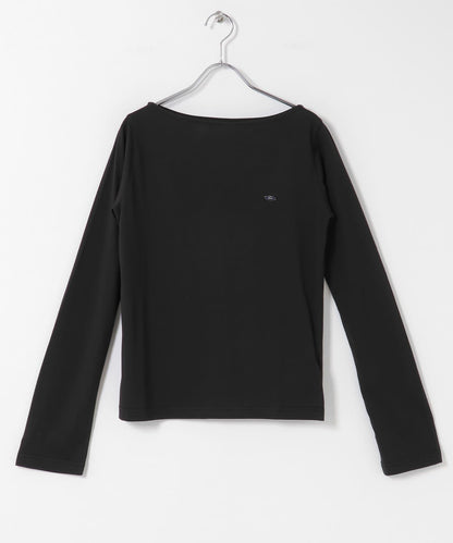 直筒版型 船領 透膚面料 T恤