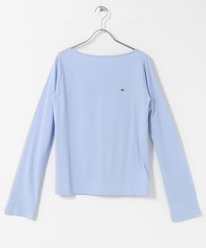 直筒版型 船領 透膚面料 T恤