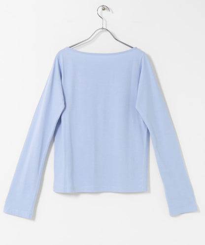 直筒版型 船領 透膚面料 T恤