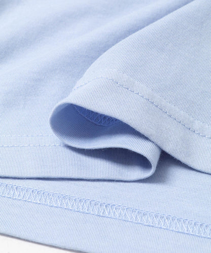 直筒版型 船領 透膚面料 T恤