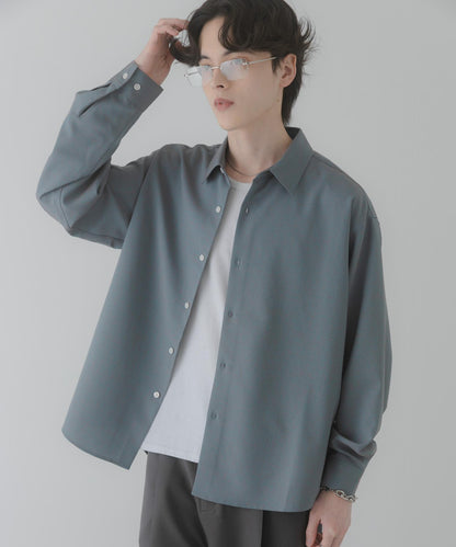 彩色粗節紋 標準領設計 襯衫