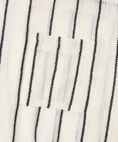 雙口袋 開領 蕾絲 襯衫