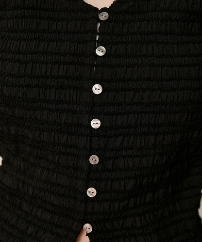 V領 半袖 針織開衫