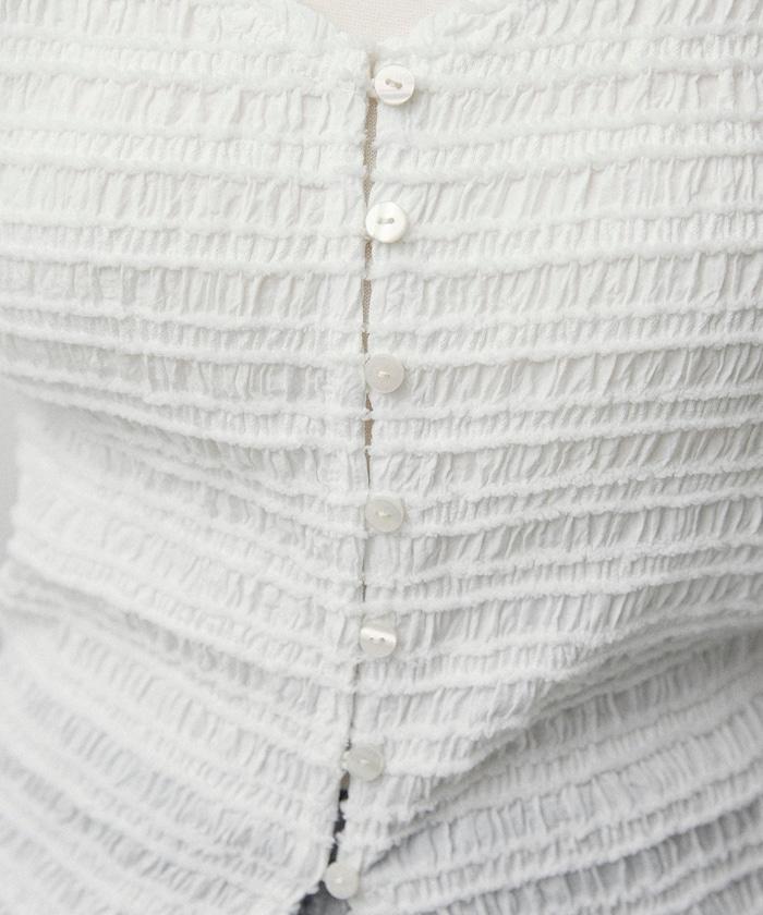 V領 半袖 針織開衫