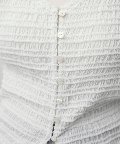 V領 半袖 針織開衫