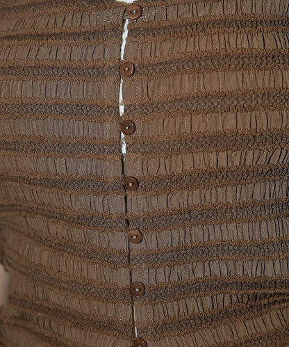 V領 半袖 針織開衫