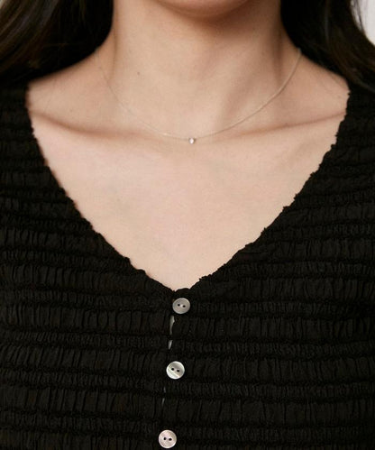 V領 半袖 針織開衫