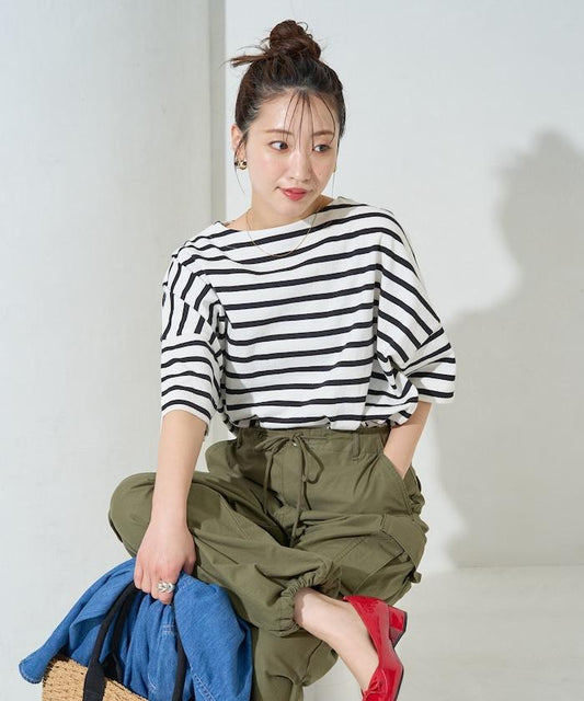 船領 巴斯克條紋 短袖T恤