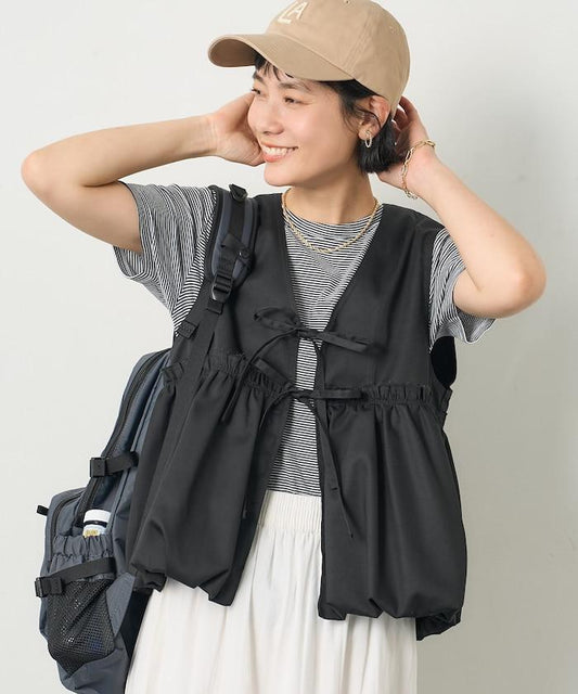 氣球下襬 蝴蝶結 背心