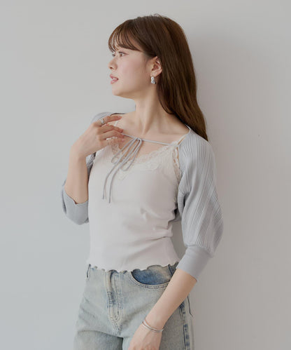 Chico 帶胸墊蕾絲吊帶背心