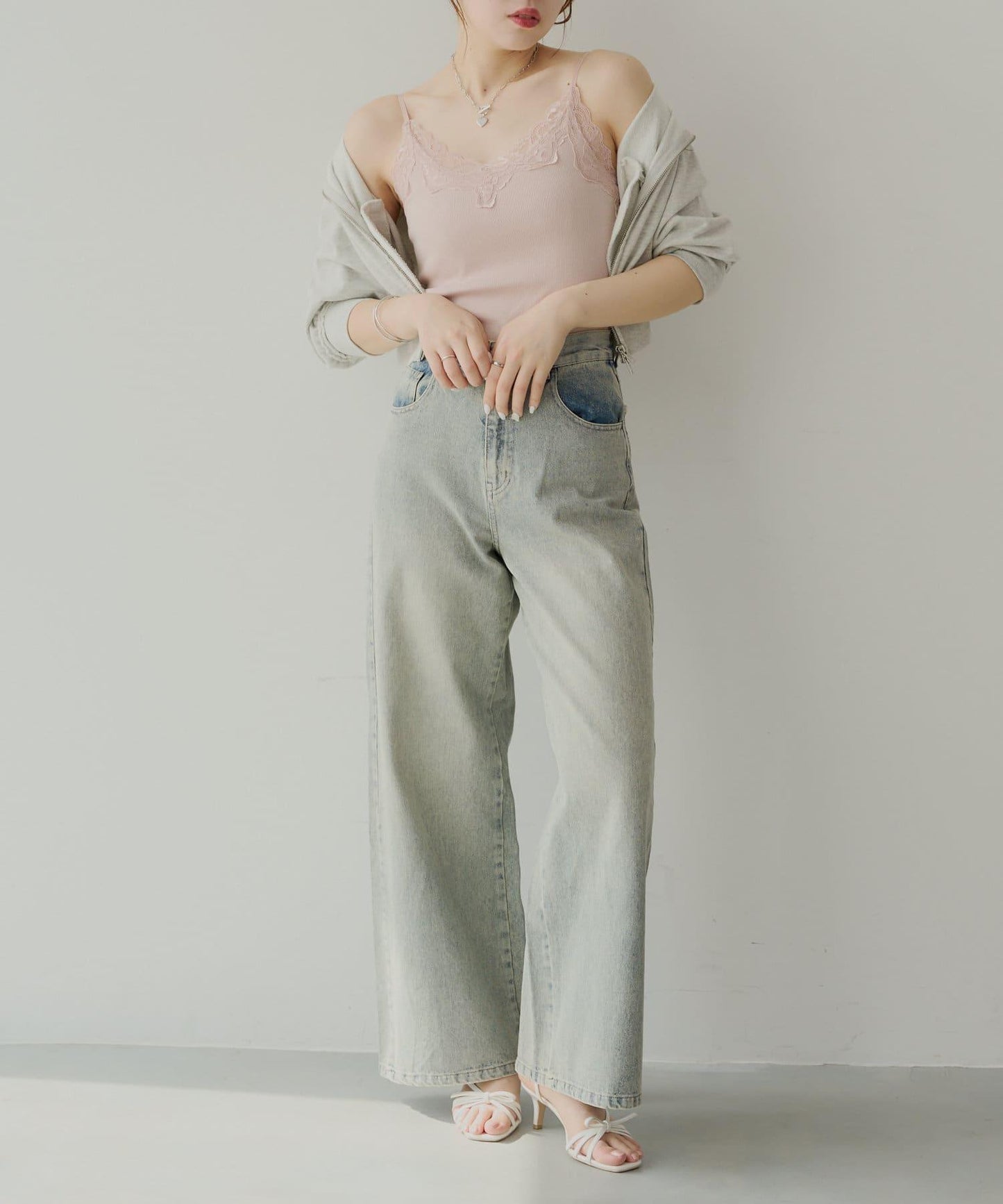 Chico 帶胸墊蕾絲吊帶背心