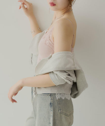 Chico 帶胸墊蕾絲吊帶背心