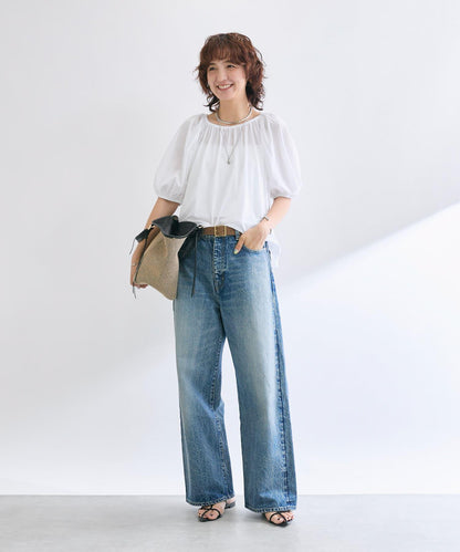 褶皺設計 彈力面料 套頭上衣