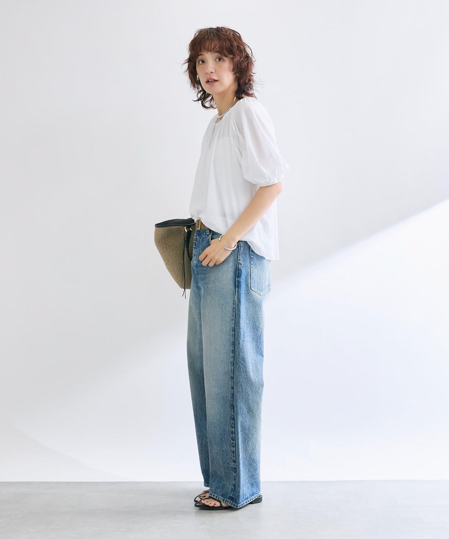 褶皺設計 彈力面料 套頭上衣