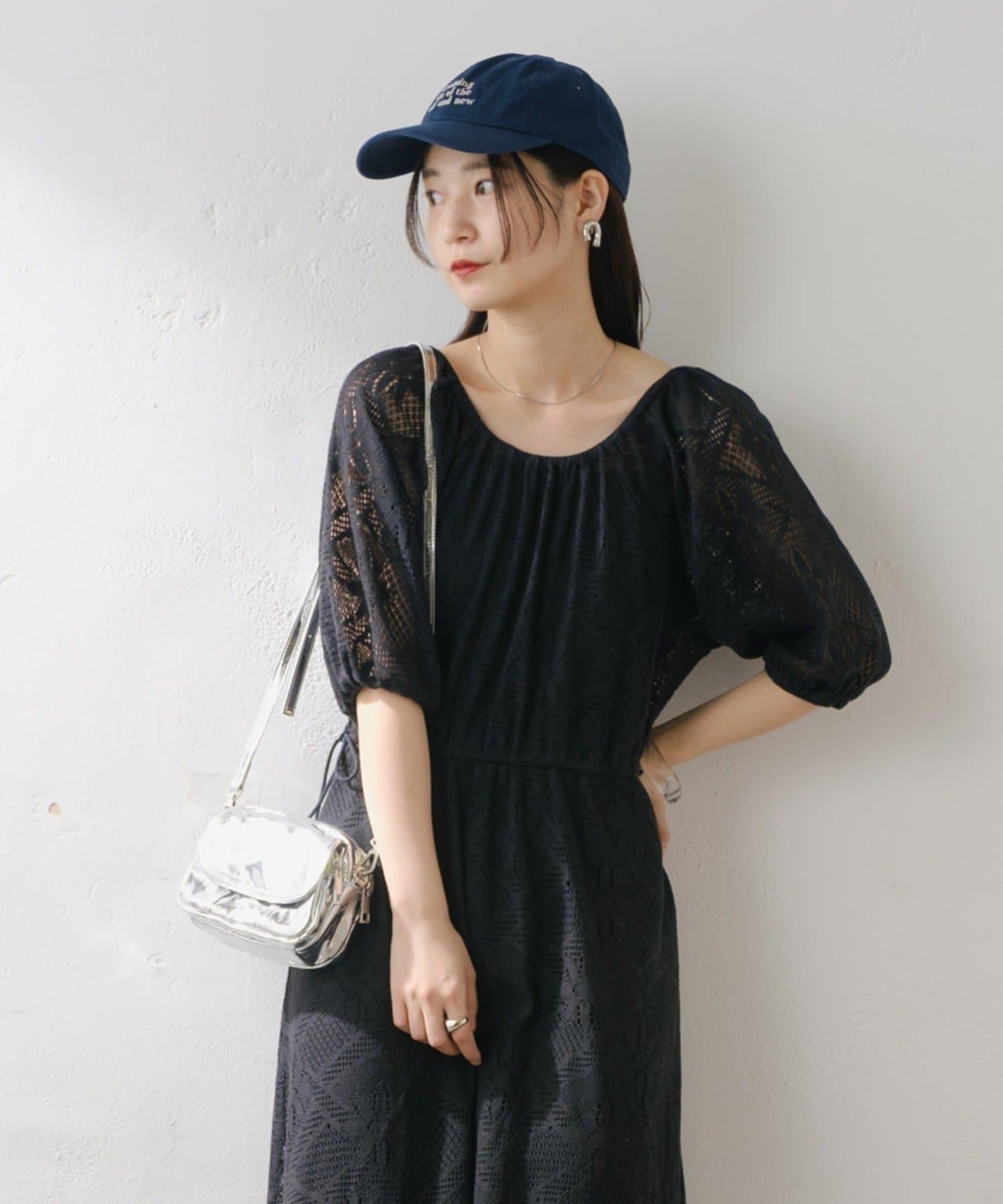 兩尺碼可選 低身長尺碼 蕾絲褶皺 連衣裙