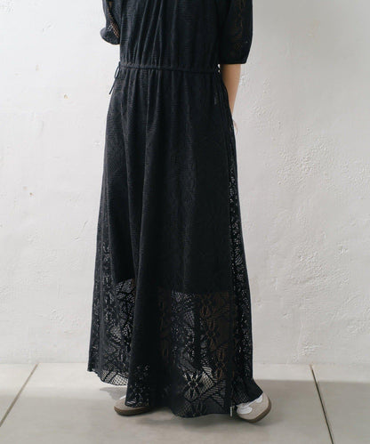 兩尺碼可選 低身長尺碼 蕾絲褶皺 連衣裙