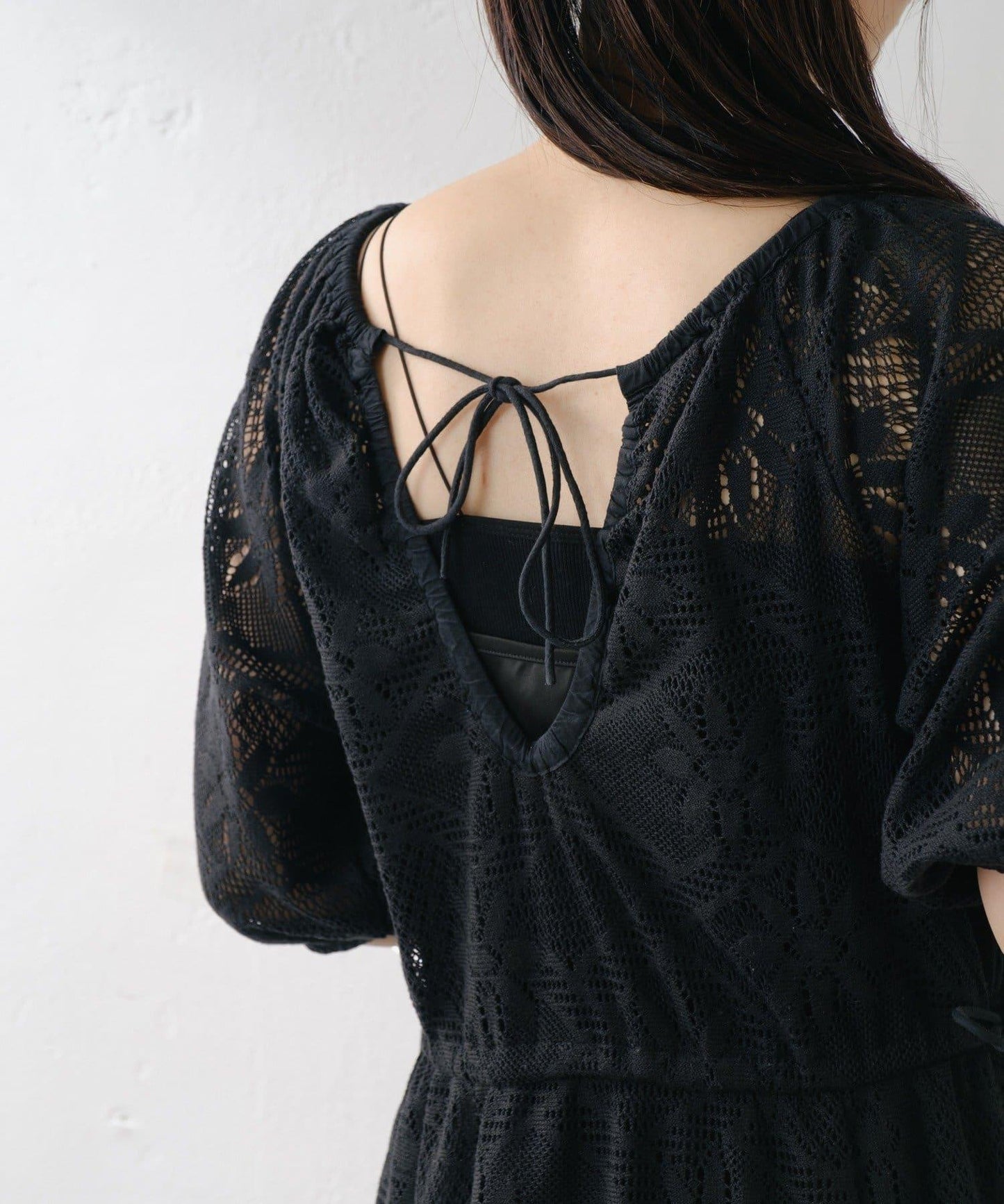 兩尺碼可選 低身長尺碼 蕾絲褶皺 連衣裙