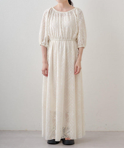 兩尺碼可選 低身長尺碼 蕾絲褶皺 連衣裙