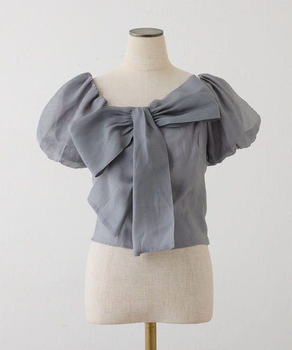 大蝴蝶結設計襯衫