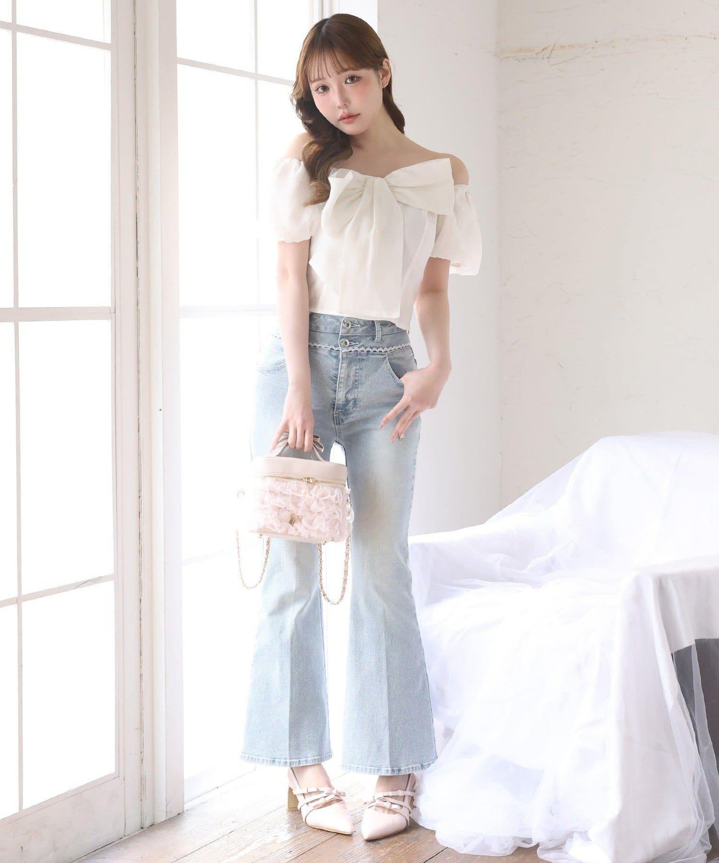 大蝴蝶結設計襯衫