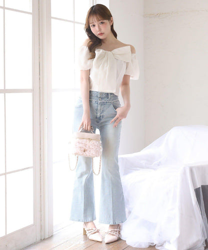 大蝴蝶結設計襯衫