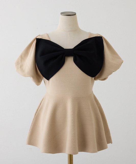 蝴蝶結設計 針織 長款上衣