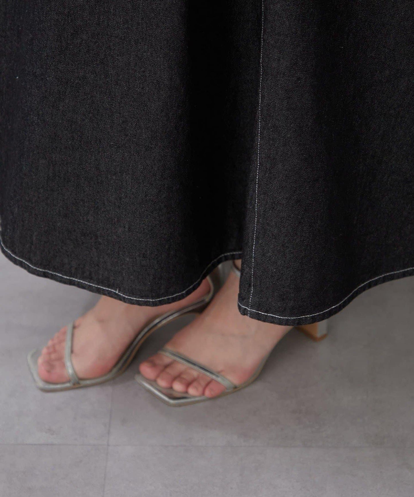 簡約風牛仔五分袖外套＋吊帶連衣裙套裝