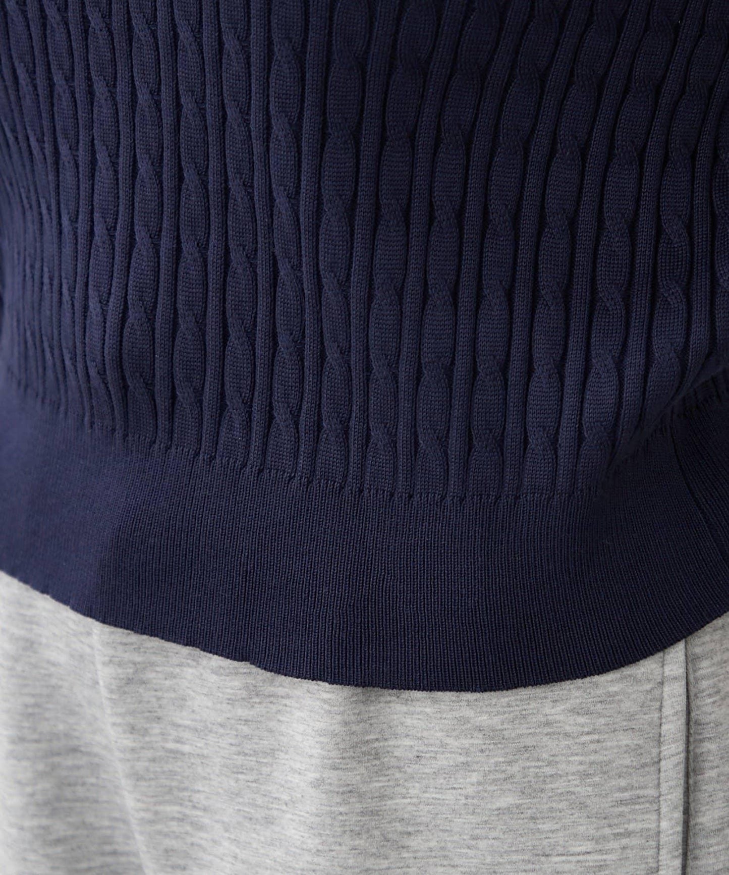 牛仔拼接 半拉鍊 簡約休閒套頭上衣