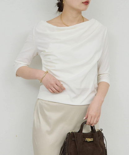 2WAY中袖針織上衣