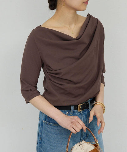 2WAY中袖針織上衣