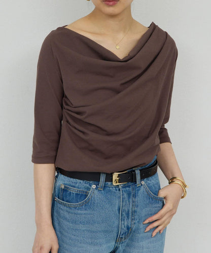 2WAY中袖針織上衣