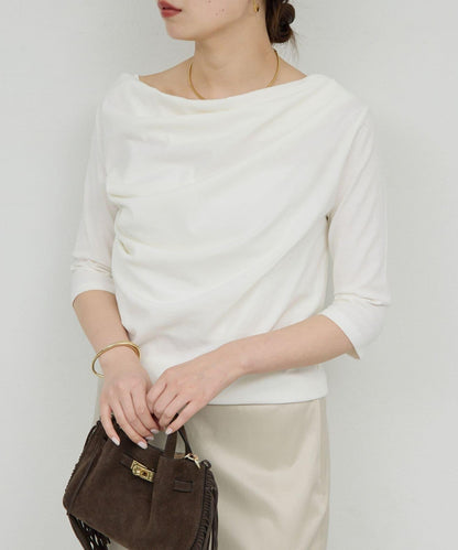 2WAY中袖針織上衣