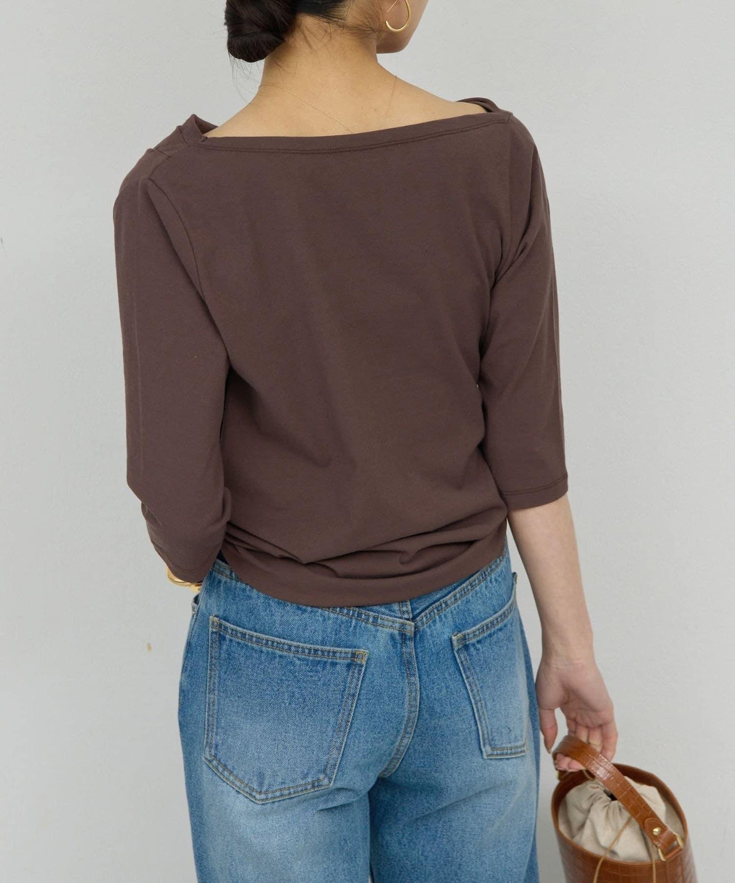 2WAY中袖針織上衣